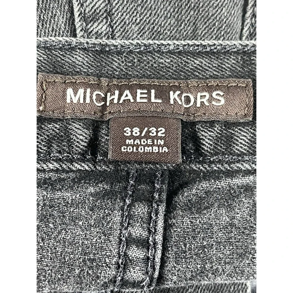 Michael Kors Parker Slim Fit Jeans Men's 38x32 Gray American Milled Denim